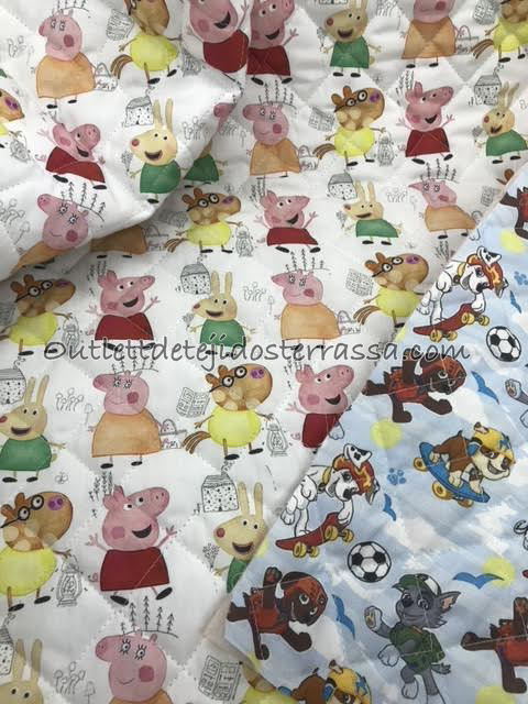 Acolchado reversible Peppa Pig/Patrulla Canina