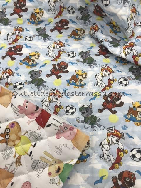 Acolchado reversible Peppa Pig/Patrulla Canina