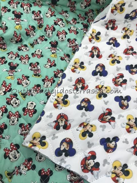 Acolchado reversible Mickey/Minnie Mouse