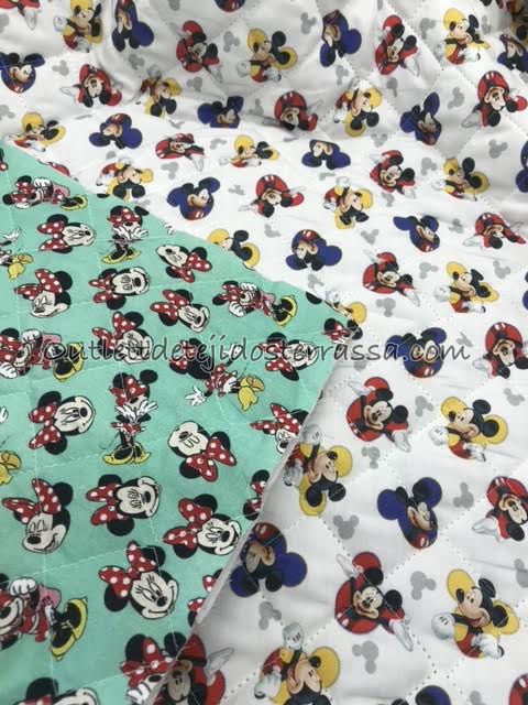 Acolchado reversible Mickey/Minnie Mouse