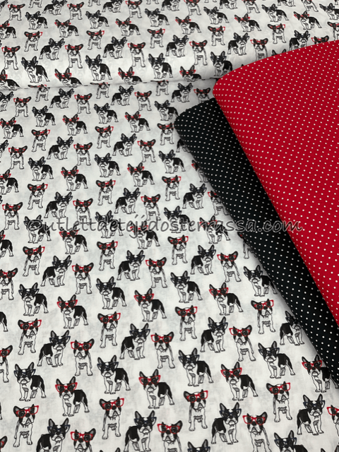 Algodón estampado "Bulldog"