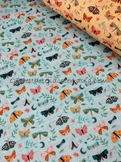 Muselina estampada Mariposas