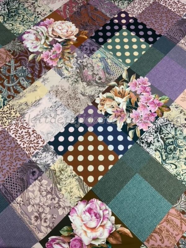 Creps estampados patchwork rombos - Imagen 3