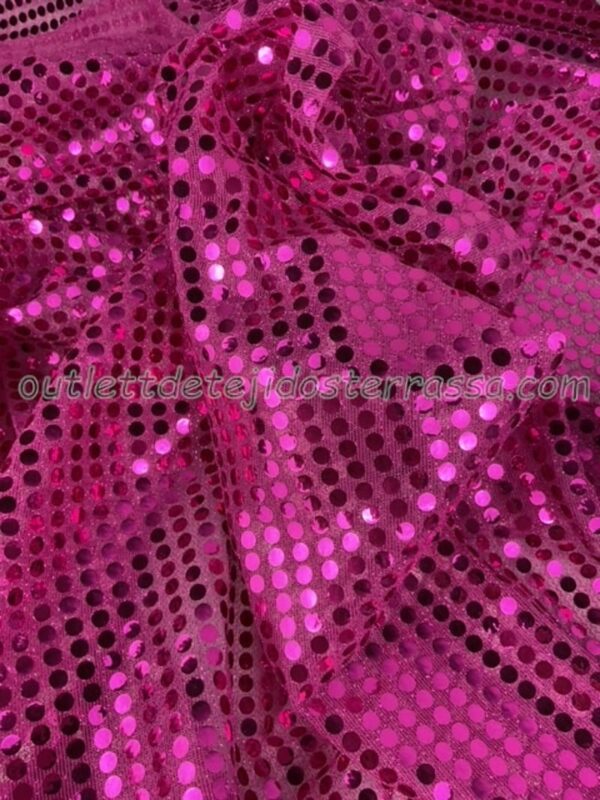 Lentejuelas Fuxia y Plata 90 cms. - Imagen 3