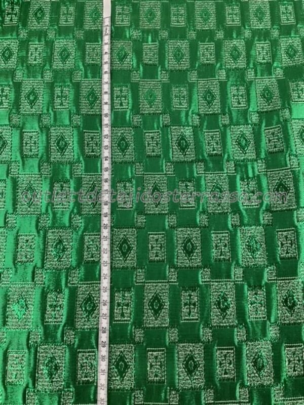 Lame Jacquard Verde y Fuxia - Imagen 4