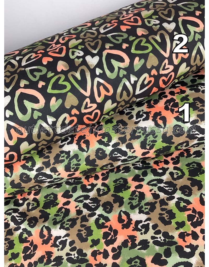 Softshell estampado Camuflaje animal print y corazones