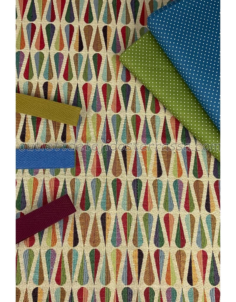 Gobelino Jacquard Lágrimas colores