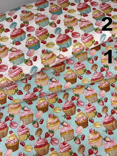 Algodón estampado Muffins