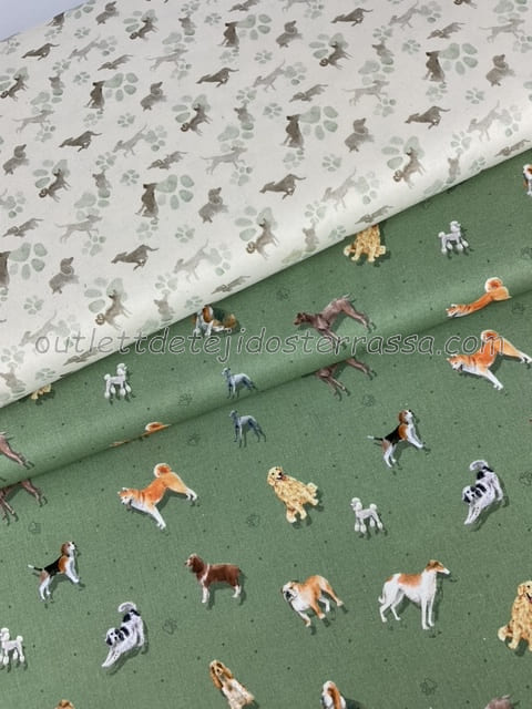 Algodón estampado Colección Perros