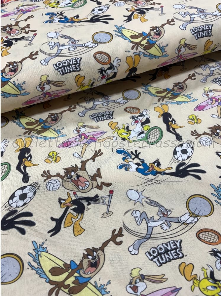 Algodón estampado Looney Tunes