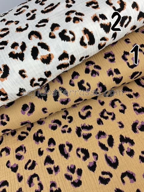 Muselina estampada Animal print