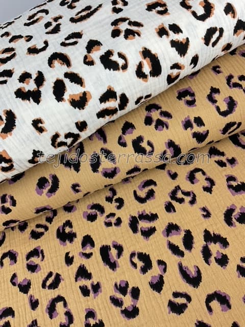 Muselina estampada Animal print